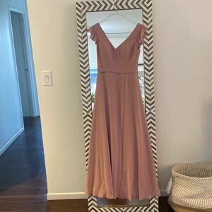 Azazie Claudine Bridesmaid Dress in Dusty Rose, Size: A4